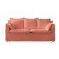Modern Fabric Sofa 30.3"W with Sofa Flared Arm with Bolster Pillows for Living Room Pink Clearhalo 'furn' 'furn_sofas' 'Furniture' 'furniture_sofas' 'Living Room Furniture' 'Sofa' 'sofas' 4955590