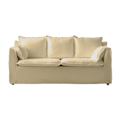 Modern Fabric Sofa 30.3"W with Sofa Flared Arm with Bolster Pillows for Living Room Off-White Clearhalo 'furn' 'furn_sofas' 'Furniture' 'furniture_sofas' 'Living Room Furniture' 'Sofa' 'sofas' 4955597