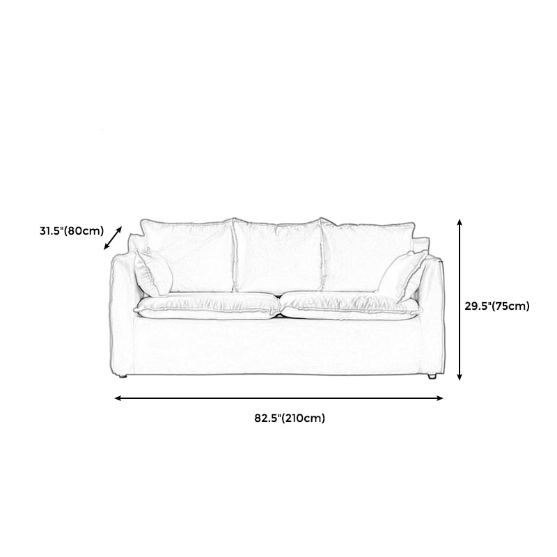 Modern Fabric Sofa 30.3"W with Sofa Flared Arm with Bolster Pillows for Living Room Clearhalo 'furn' 'furn_sofas' 'Furniture' 'furniture_sofas' 'Living Room Furniture' 'Sofa' 'sofas' 4955599