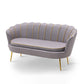 Gold Vintage Sewn Pillow Back Sofa 31.5"High Tuxedo Arm Sofa Silver Gray Faux Leather Clearhalo 'furn' 'furn_sofas' 'Furniture' 'furniture_sofas' 'Living Room Furniture' 'Sofa' 'sofas' 4955613