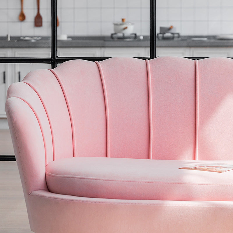 Gold Vintage Sewn Pillow Back Sofa 31.5"High Tuxedo Arm Sofa Clearhalo 'furn' 'furn_sofas' 'Furniture' 'furniture_sofas' 'Living Room Furniture' 'Sofa' 'sofas' 4955614