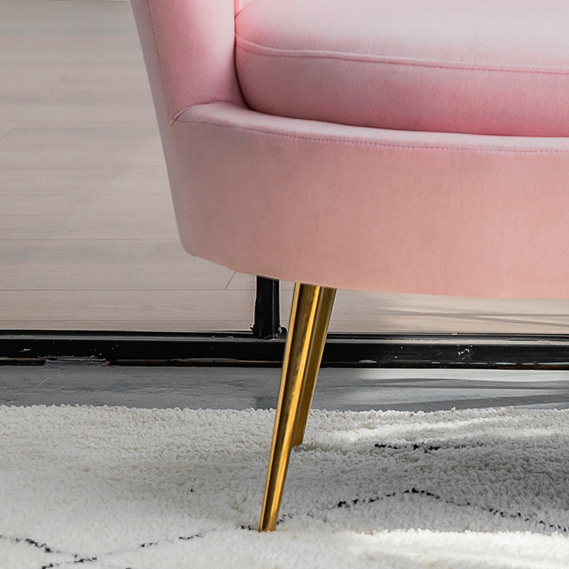 Gold Vintage Sewn Pillow Back Sofa 31.5"High Tuxedo Arm Sofa Clearhalo 'furn' 'furn_sofas' 'Furniture' 'furniture_sofas' 'Living Room Furniture' 'Sofa' 'sofas' 4955619