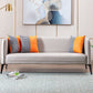 Contemporary Square Arm Faux Leather Settee Couch with Pillows 72"L x 29"W x 29"H Light Gray Clearhalo 'furn' 'furn_sofas' 'Furniture' 'furniture_sofas' 'Living Room Furniture' 'Sofa' 'sofas' 4955759