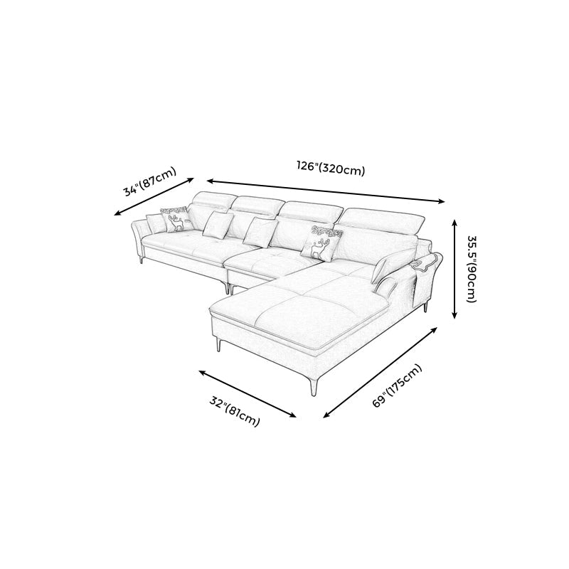 Modern Modular Sectional with Storage and USB for Four People Clearhalo 'furn' 'furn_sectionals' 'Furniture' 'furniture_sectionals' 'Living Room Furniture' 'Sectionals' 4955816