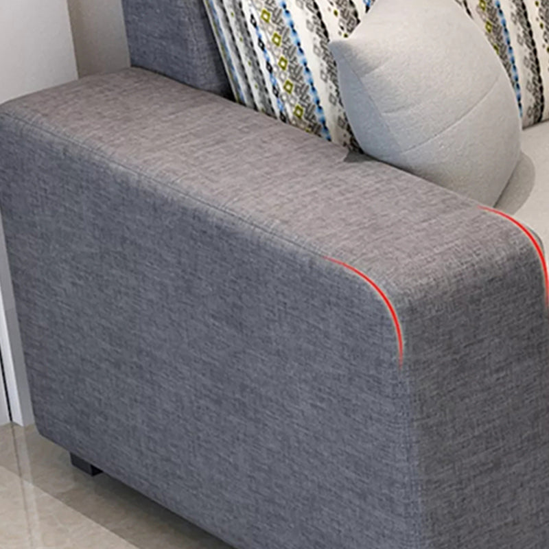 135.83"L x 87.8"W x 35.43"H 4-seat Sofa Square Arm Sectionals with Cushion Back Clearhalo 'furn' 'furn_sectionals' 'Furniture' 'furniture_sectionals' 'Living Room Furniture' 'Sectionals' 4955849