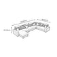 135.83"L x 87.8"W x 35.43"H 4-seat Sofa Square Arm Sectionals with Cushion Back Clearhalo 'furn' 'furn_sectionals' 'Furniture' 'furniture_sectionals' 'Living Room Furniture' 'Sectionals' 4955853