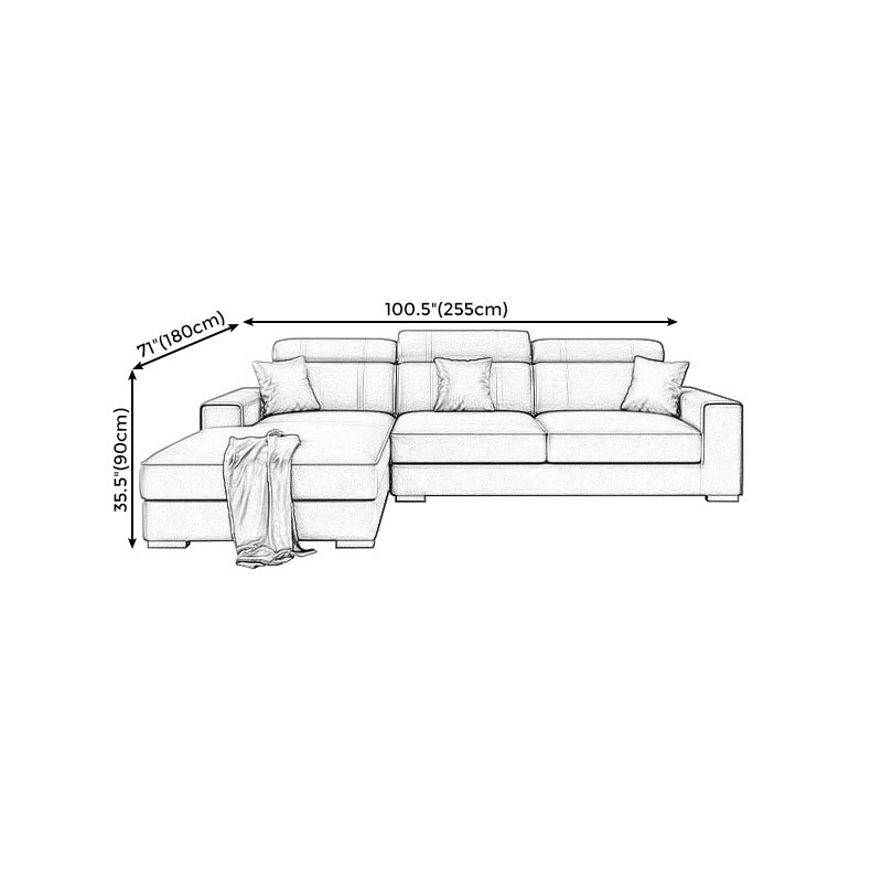 Square Arm Sectional Dark Gray Cushion Back Storage Faux Leather Living Room Sofa Clearhalo 'furn' 'furn_sectionals' 'Furniture' 'furniture_sectionals' 'Living Room Furniture' 'Sectionals' 4955896