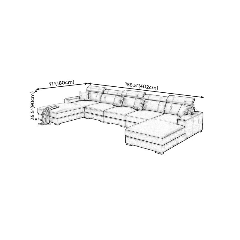 Square Arm Sectional Dark Gray Cushion Back Storage Faux Leather Living Room Sofa Clearhalo 'furn' 'furn_sectionals' 'Furniture' 'furniture_sectionals' 'Living Room Furniture' 'Sectionals' 4955897