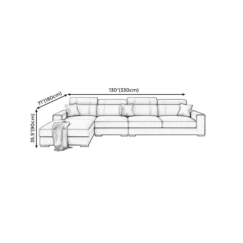 Square Arm Sectional Dark Gray Cushion Back Storage Faux Leather Living Room Sofa Clearhalo 'furn' 'furn_sectionals' 'Furniture' 'furniture_sectionals' 'Living Room Furniture' 'Sectionals' 4955898
