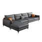 133.85" L x 70.86" W x 37.79" H Faux Leather Pillow Top Arm Sectional, Stain Resistant Clearhalo 'furn' 'furn_sectionals' 'Furniture' 'furniture_sectionals' 'Living Room Furniture' 'Sectionals' 4955905