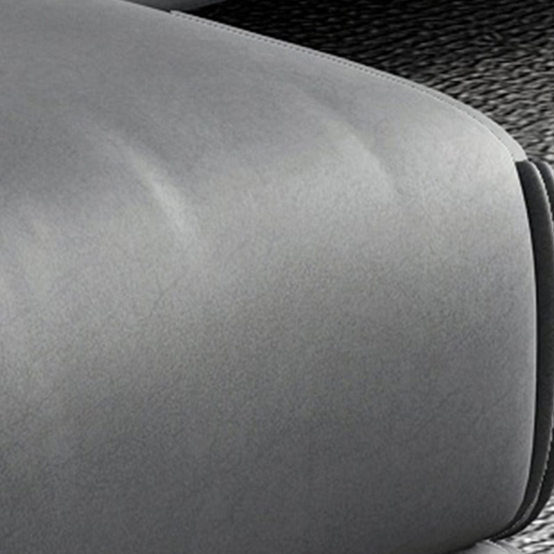 133.85" L x 70.86" W x 37.79" H Faux Leather Pillow Top Arm Sectional, Stain Resistant Clearhalo 'furn' 'furn_sectionals' 'Furniture' 'furniture_sectionals' 'Living Room Furniture' 'Sectionals' 4955908