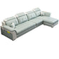 Pillowed Back Cushions 4-Seater Sectional Sofa Set with Storage Faux Leather Green Clearhalo 'Furniture' 'furniture_sectionals' 'Living Room Furniture' 'Sectionals' 4955923