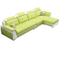 Pillowed Back Cushions 4-Seater Sectional Sofa Set with Storage Linen Blend Grass green Clearhalo 'Furniture' 'furniture_sectionals' 'Living Room Furniture' 'Sectionals' 4955924