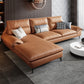Faux leather High Back Pillow Top Arm Sofa and Sectional with Stain-Resistant 110"L x 69"W x 37"H Latex Clearhalo 'furn' 'furn_sectionals' 'Furniture' 'furniture_sectionals' 'Living Room Furniture' 'Sectionals' 4955972