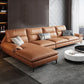Faux leather High Back Pillow Top Arm Sofa and Sectional with Stain-Resistant 138"L x 69"W x 37"H Latex Clearhalo 'furn' 'furn_sectionals' 'Furniture' 'furniture_sectionals' 'Living Room Furniture' 'Sectionals' 4955975