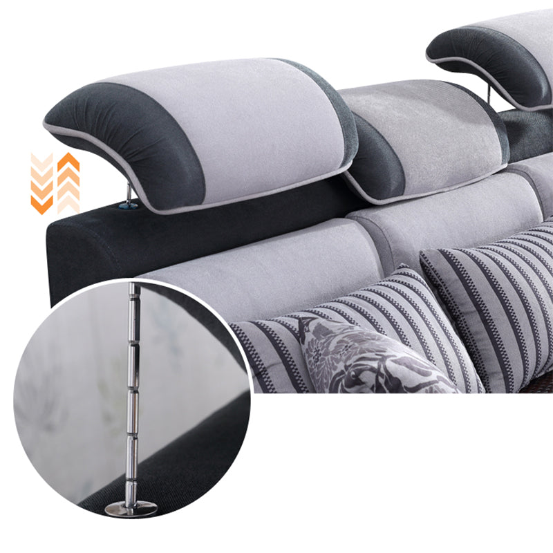 Farmhouse Removable Cushions Sectionals 35.43"High Pillow Top Arm Sofa with Chaise Clearhalo 'furn' 'furn_sectionals' 'Furniture' 'furniture_sectionals' 'Living Room Furniture' 'Sectionals' 4956028