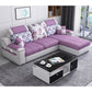 Casual Pillow Top Arm Sectionals 82.68"D x 57.09"W x 35.43"H Cushions Sofa with Storage Purple Cotton Blend Clearhalo 'furn' 'furn_sectionals' 'Furniture' 'furniture_sectionals' 'Living Room Furniture' 'Sectionals' 4956082