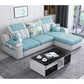 Casual Pillow Top Arm Sectionals 82.68"D x 57.09"W x 35.43"H Cushions Sofa with Storage Light Blue Cotton Blend Clearhalo 'furn' 'furn_sectionals' 'Furniture' 'furniture_sectionals' 'Living Room Furniture' 'Sectionals' 4956098