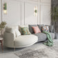 Scandinavian Faux Leather Modular Sofa with Pillowed Back Cushions Beige Coffee Left Clearhalo 'furn' 'furn_sectionals' 'Furniture' 'furniture_sectionals' 'Living Room Furniture' 'Sectionals' 4956106