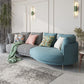 Scandinavian Faux Leather Modular Sofa with Pillowed Back Cushions Blue-White Right Clearhalo 'furn' 'furn_sectionals' 'Furniture' 'furniture_sectionals' 'Living Room Furniture' 'Sectionals' 4956115