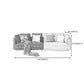 Scandinavian Faux Leather Modular Sofa with Pillowed Back Cushions Clearhalo 'furn' 'furn_sectionals' 'Furniture' 'furniture_sectionals' 'Living Room Furniture' 'Sectionals' 4956117