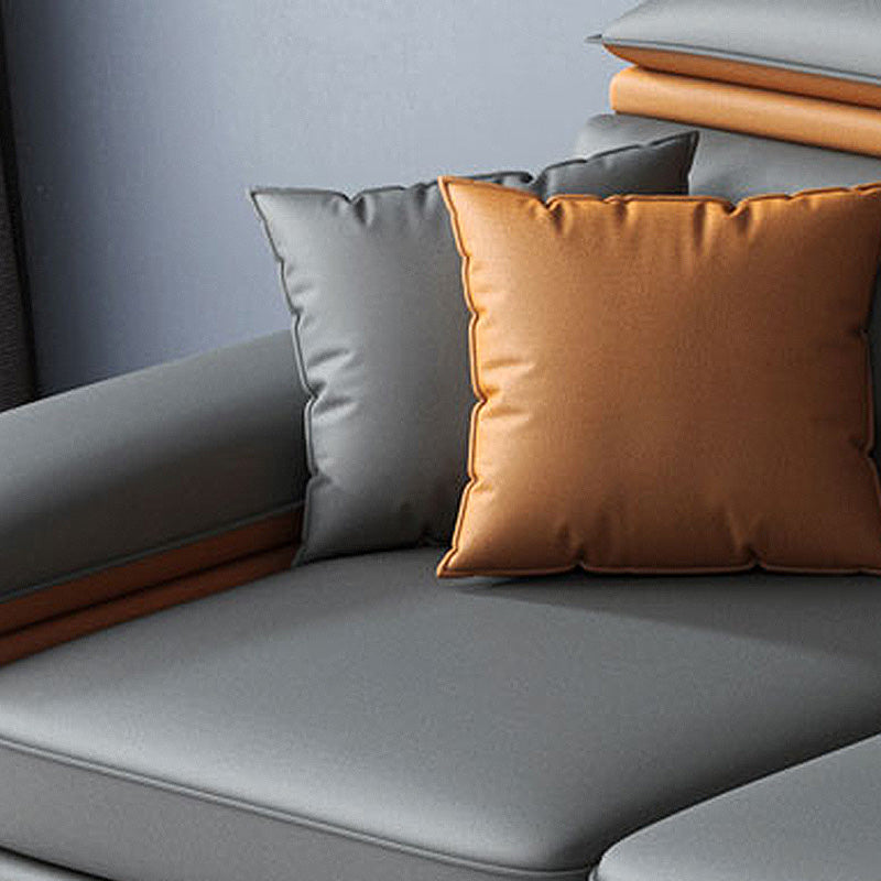 Fabric Pillow Top Arm Sofa 118.11"Lx 66.93"W x 37.4"H Cushion Back Sectionals with Chaise Clearhalo 'furn' 'furn_sectionals' 'Furniture' 'furniture_sectionals' 'Living Room Furniture' 'Sectionals' 4956126