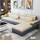 Fabric Pillow Top Arm Sectional Sofa 35.43"High Cushion Back Sofa with Storage 126"L x 67"W x 35"H Blue-Yellow Clearhalo 'furn' 'furn_sectionals' 'Furniture' 'furniture_sectionals' 'Living Room Furniture' 'Sectionals' 4956161