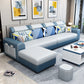 110.2"L √ó 66.93"D √ó 35.43"H Scandinavian High Back Sofa Removable Cushion Sectional Blue-Gray Faux Leather Clearhalo 'furn' 'furn_sectionals' 'Furniture' 'furniture_sectionals' 'Living Room Furniture' 'Sectionals' 4956187