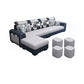 110.2"L √ó 66.93"D √ó 35.43"H Scandinavian High Back Sofa Removable Cushion Sectional Blue-Gray Linen Blend Clearhalo 'furn' 'furn_sectionals' 'Furniture' 'furniture_sectionals' 'Living Room Furniture' 'Sectionals' 4956199