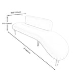 Fabric Tight Back Sectional Sofa 27.56"High Armless Sofa,White Clearhalo 'Furniture' 'furniture_sectionals' 'Living Room Furniture' 'Sectionals' 4956223