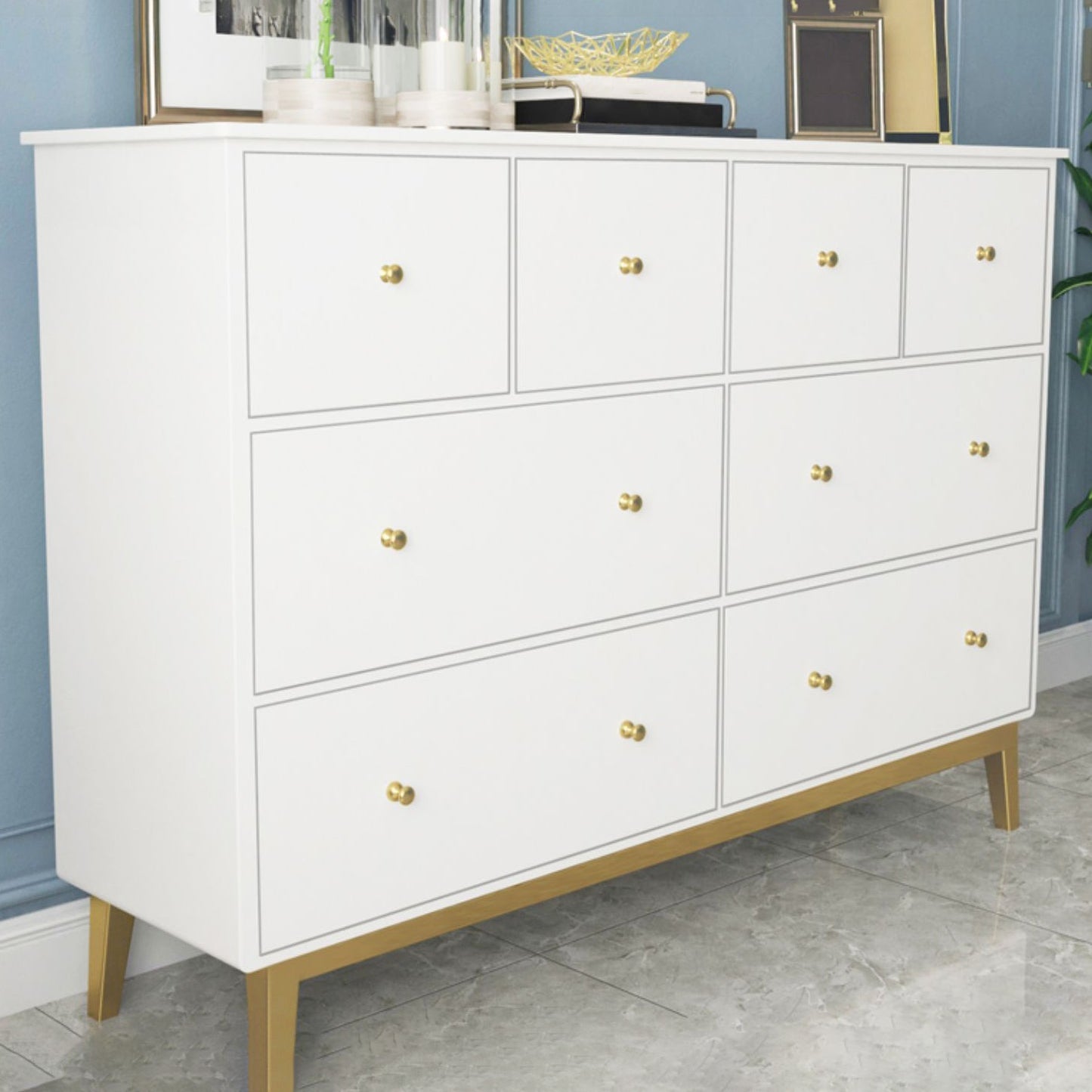 Pine Solid Wood Buffet/Console with Drawers Modern Buffet Server for Living Room Clearhalo 'buffet_sideboard' 'Buffets & Sideboards' 'furn' 'furn_buffet_sideboard' 'Furniture' 'furniture_buffet_sideboard' 'Kitchen & Dining Furniture' 4956235