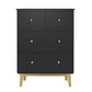 Pine Solid Wood Buffet/Console with Drawers Modern Buffet Server for Living Room 33"L x 16"W x 37"H Black Clearhalo 'buffet_sideboard' 'Buffets & Sideboards' 'furn' 'furn_buffet_sideboard' 'Furniture' 'furniture_buffet_sideboard' 'Kitchen & Dining Furniture' 4956239
