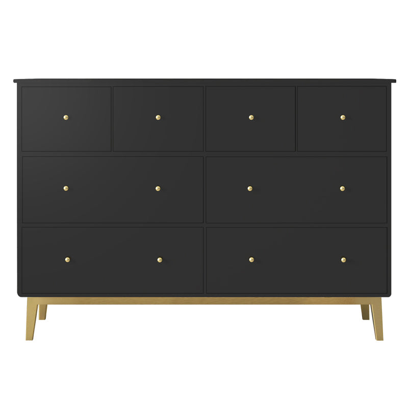 Pine Solid Wood Buffet/Console with Drawers Modern Buffet Server for Living Room Black Clearhalo 'buffet_sideboard' 'Buffets & Sideboards' 'furn' 'furn_buffet_sideboard' 'Furniture' 'furniture_buffet_sideboard' 'Kitchen & Dining Furniture' 4956243