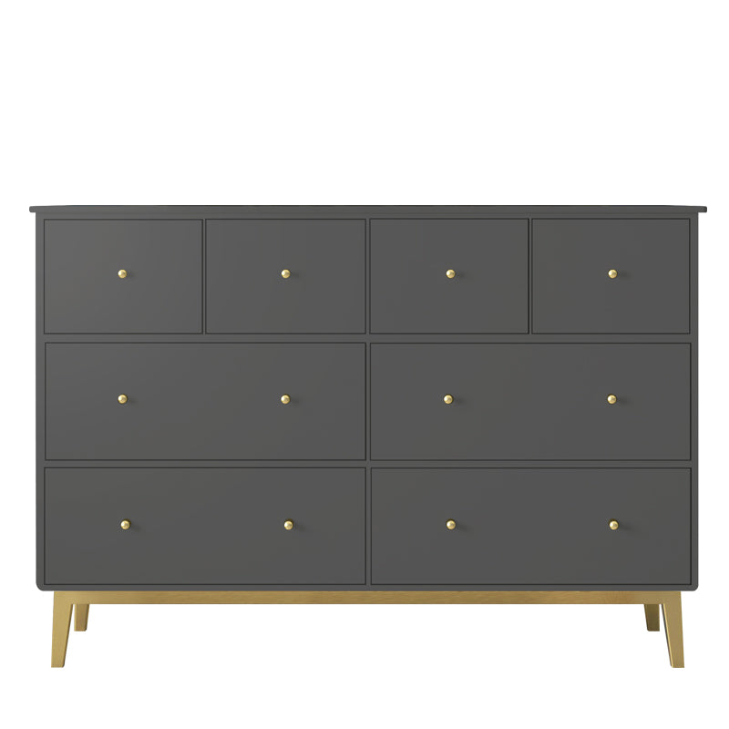 Pine Solid Wood Buffet/Console with Drawers Modern Buffet Server for Living Room 63"L x 16"W x 37"H Grey Clearhalo 'buffet_sideboard' 'Buffets & Sideboards' 'furn' 'furn_buffet_sideboard' 'Furniture' 'furniture_buffet_sideboard' 'Kitchen & Dining Furniture' 4956247
