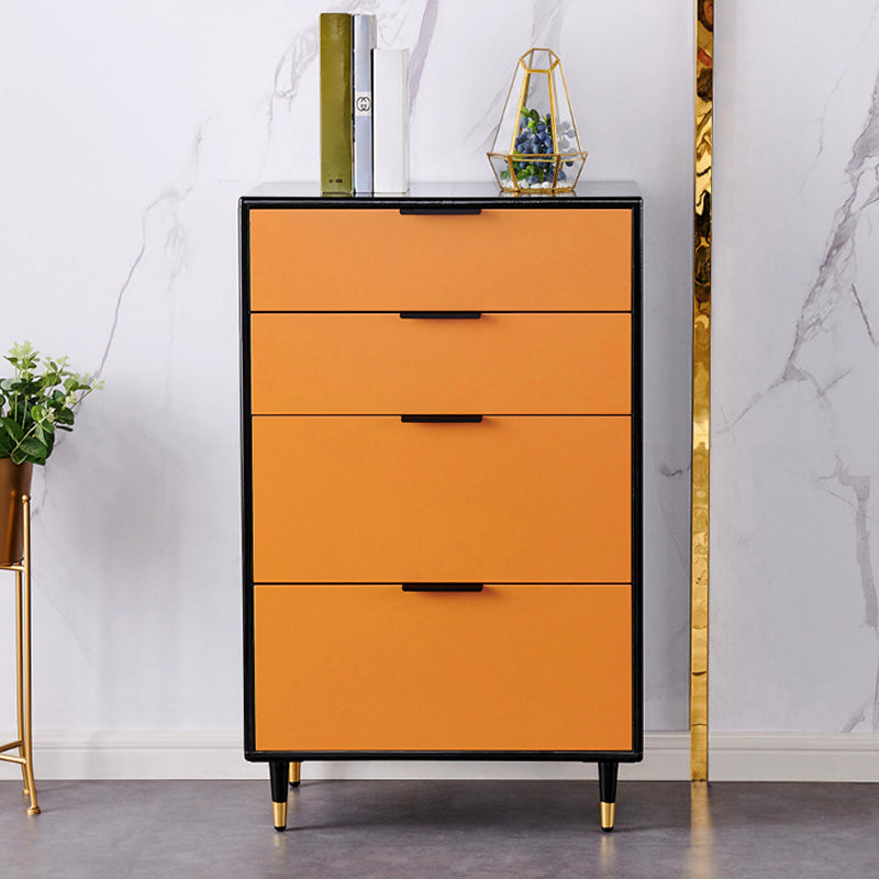 Modern Wood Credenza Simple Buffet Table with Drawer for Living Room 24"L x 16"W x 37"H Orange Clearhalo 'buffet_sideboard' 'Buffets & Sideboards' 'furn' 'furn_buffet_sideboard' 'Furniture' 'furniture_buffet_sideboard' 'Kitchen & Dining Furniture' 4956269