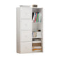 Modern & Contemporary Bookshelf Vertical Shelf Bookcase for Office 18.7"L x 9.4"W x 39.4"H White Clearhalo 'Bookcases' 'furn' 'furn_bookcases' 'Furniture' 'furniture_bookcases' 'Office Furniture' 4956281