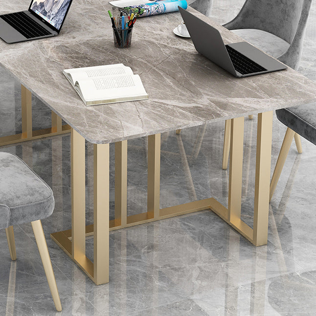 Sintered Stone Rectangular Meeting Table Office Industrial Writing Desk Clearhalo 'furn' 'furn_office_desk' 'Furniture' 'furniture_office_desk' 'Office Desks' 'Office Furniture' 'office_desk' 4960472