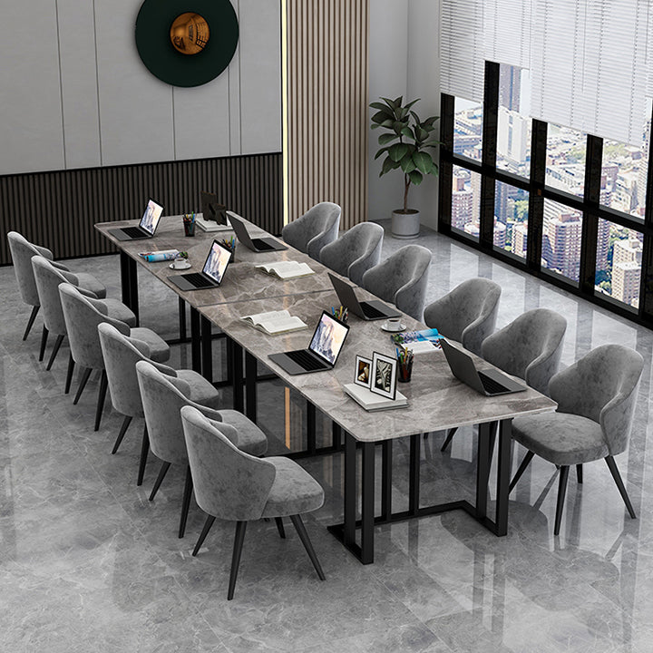 Sintered Stone Rectangular Meeting Table Office Industrial Writing Desk Clearhalo 'furn' 'furn_office_desk' 'Furniture' 'furniture_office_desk' 'Office Desks' 'Office Furniture' 'office_desk' 4960478