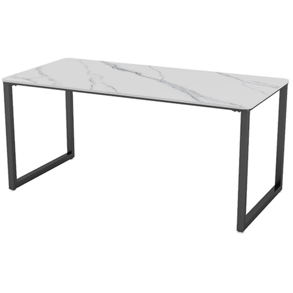 Sintered Stone Rectangular Meeting Table Home Office Industrial Writing Desk White Clearhalo 'furn' 'furn_office_desk' 'Furniture' 'furniture_office_desk' 'Office Desks' 'Office Furniture' 'office_desk' 4960511