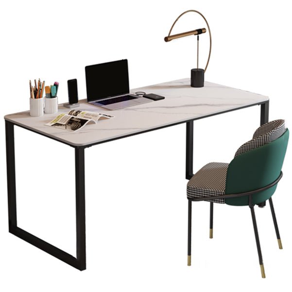 Sintered Stone Rectangular Meeting Table Home Office Industrial Writing Desk Clearhalo 'furn' 'furn_office_desk' 'Furniture' 'furniture_office_desk' 'Office Desks' 'Office Furniture' 'office_desk' 4960517