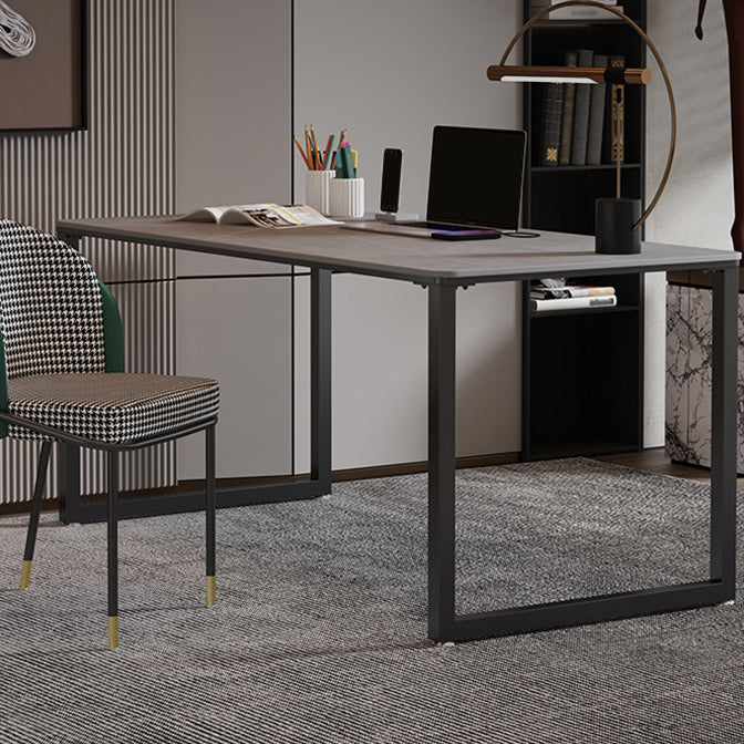 Sintered Stone Rectangular Meeting Table Home Office Industrial Writing Desk Clearhalo 'furn' 'furn_office_desk' 'Furniture' 'furniture_office_desk' 'Office Desks' 'Office Furniture' 'office_desk' 4960518