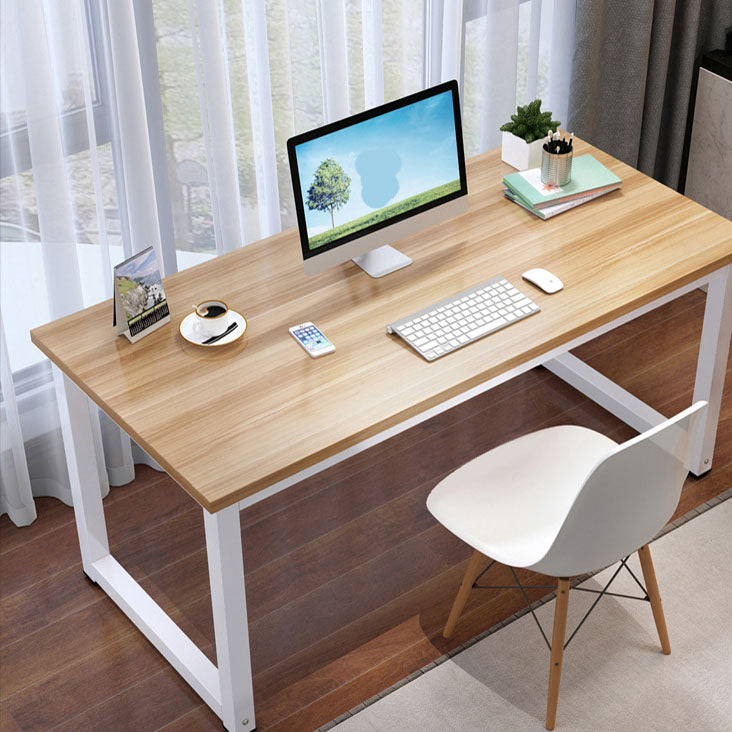 Mission Style Home Bedroom Desk Rectangular Office Artificial Wood Writing Desk 39"L x 28"W x 29"H Wood Clearhalo 'furn' 'furn_office_desk' 'Furniture' 'furniture_office_desk' 'Office Desks' 'Office Furniture' 'office_desk' 4960530