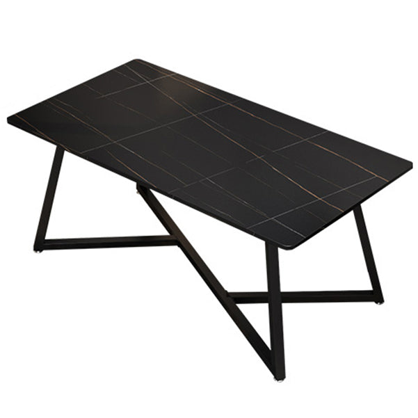 Sintered Stone Rectangular Work Table Home Office Modern Writing Desk Black Clearhalo 'furn' 'furn_office_desk' 'Furniture' 'furniture_office_desk' 'Office Desks' 'Office Furniture' 'office_desk' 4960548