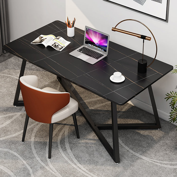 Sintered Stone Rectangular Work Table Home Office Modern Writing Desk Clearhalo 'furn' 'furn_office_desk' 'Furniture' 'furniture_office_desk' 'Office Desks' 'Office Furniture' 'office_desk' 4960551