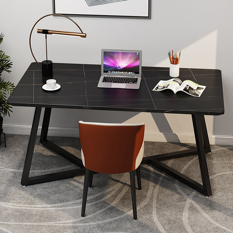 Sintered Stone Rectangular Work Table Home Office Modern Writing Desk Clearhalo 'furn' 'furn_office_desk' 'Furniture' 'furniture_office_desk' 'Office Desks' 'Office Furniture' 'office_desk' 4960552