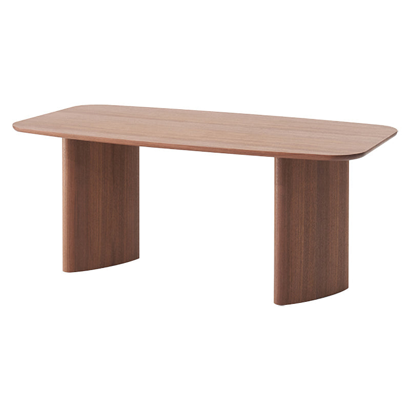 Solid Wood Curved Work Table Home Office Modern Writing Desk Brown Clearhalo 'furn' 'furn_office_desk' 'Furniture' 'furniture_office_desk' 'Office Desks' 'Office Furniture' 'office_desk' 4960579