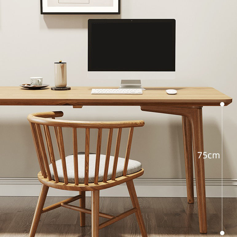 Modern Style Home Writing Desk Curved Solid Wood Office Desk Clearhalo 'furn' 'furn_office_desk' 'Furniture' 'furniture_office_desk' 'Office Desks' 'Office Furniture' 'office_desk' 4960594