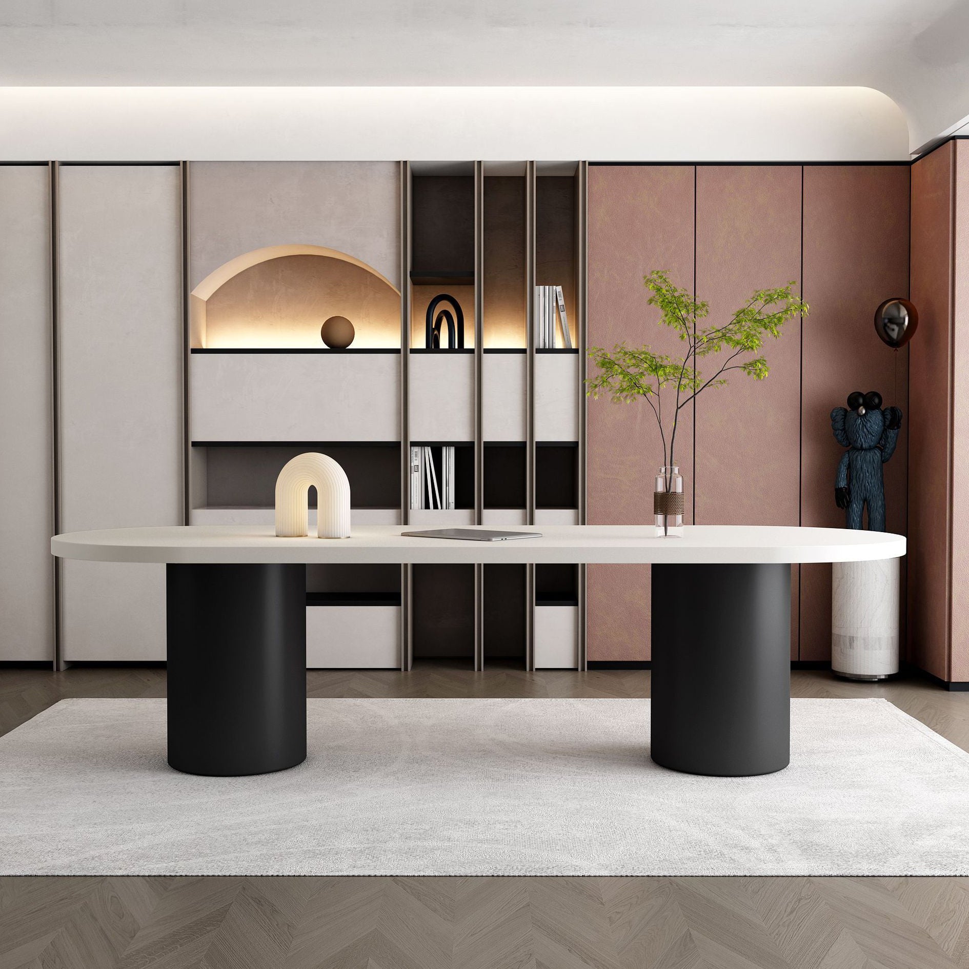 Solid Wood Office Desk Study Room and Office Contemporary Style Writing Desk Clearhalo 'furn' 'furn_office_desk' 'Furniture' 'furniture_office_desk' 'Office Desks' 'Office Furniture' 'office_desk' 4960640