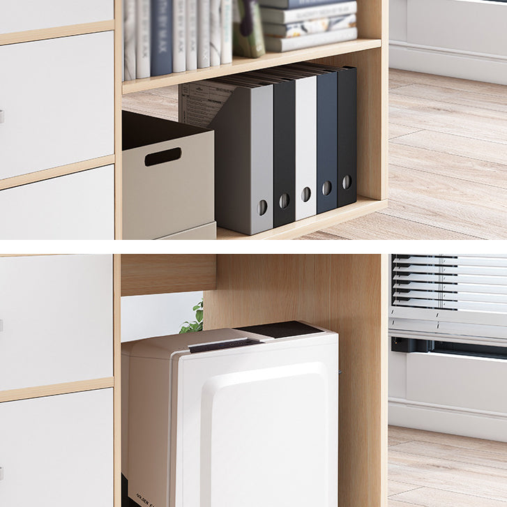 Corner Contemporary Writing Desk Manufactured Wood Desk with Drawer Clearhalo 'Furniture' 'furniture_office_desk' 'Office Desks' 'Office Furniture' 'office_desk' 4960697