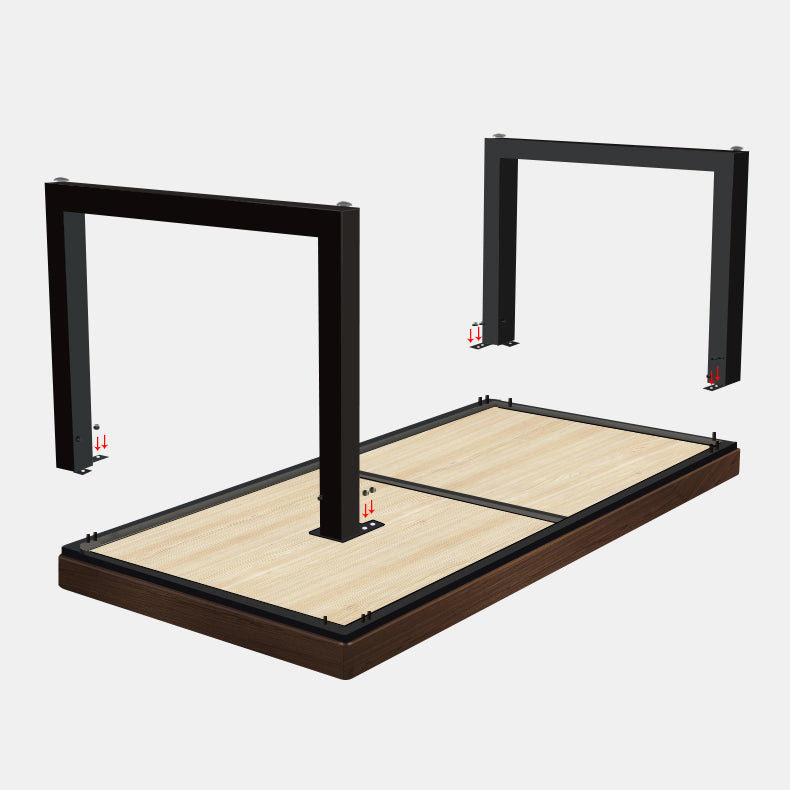 Modern Style Writing Desk Rectangular Pine Solid Wood Office Desk Clearhalo 'furn' 'furn_office_desk' 'Furniture' 'furniture_office_desk' 'Office Desks' 'Office Furniture' 'office_desk' 4960715